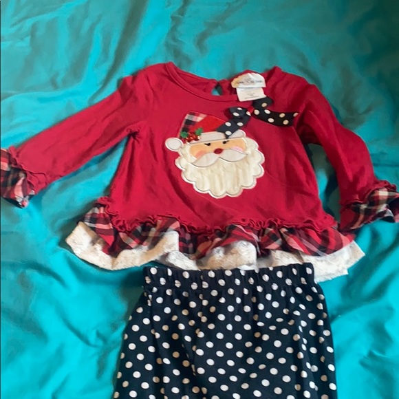Girls 2 piece Christmas outfit - Picture 3 of 5